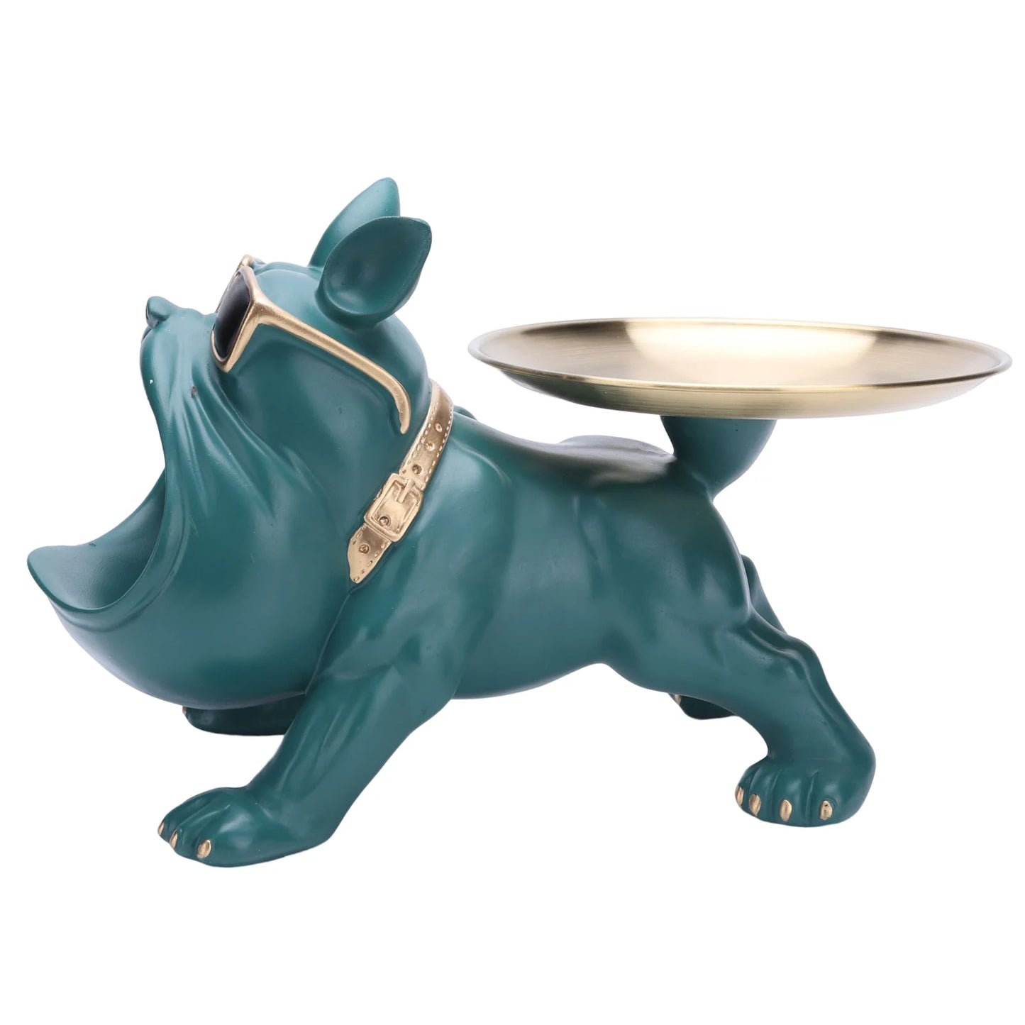 Bulldog decor holding 2 trays